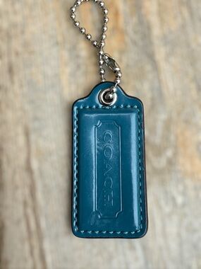 Coach Hangtag Turquoise Blue Purse Charm Replacement Key Chain